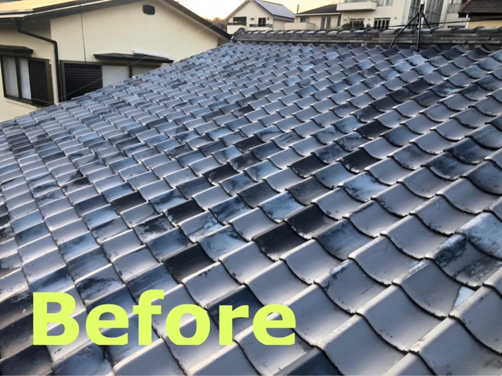 屋根工事　Before after