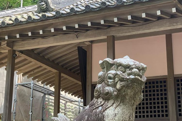 多太神社の屋根修理工事