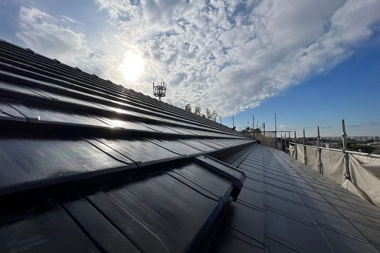 和瓦→平板瓦への屋根工事